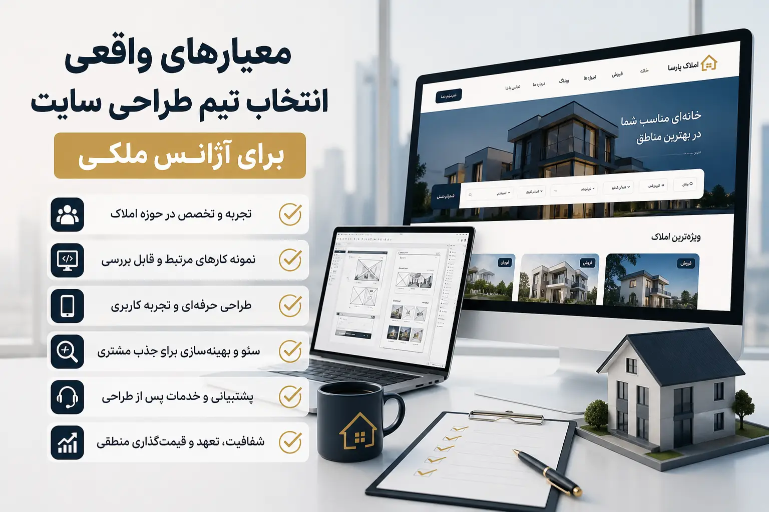 معیارهای واقعی انتخاب تیم طراحی سایت برای آژانس ملکی