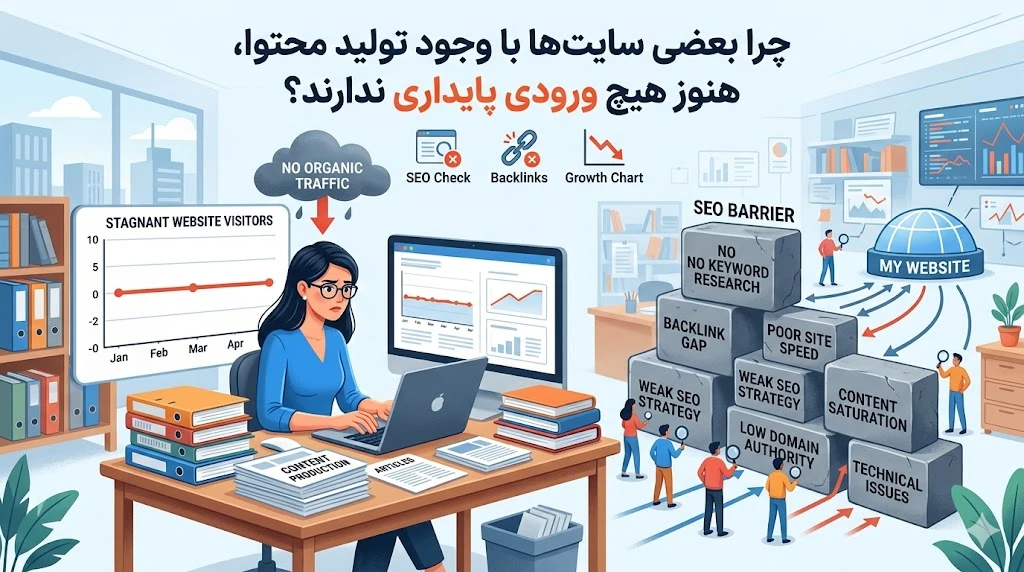 چرا بعضی سایت‌ها با وجود تولید محتوا، هنوز هیچ ورودی پایداری ندارند؟