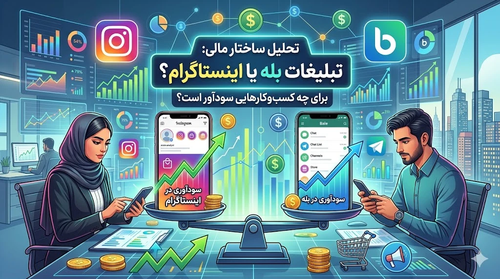 تحلیل ساختار مالی؛ تبلیغات بله یا اینستاگرام برای چه کسب‌وکارهایی سودآور است؟