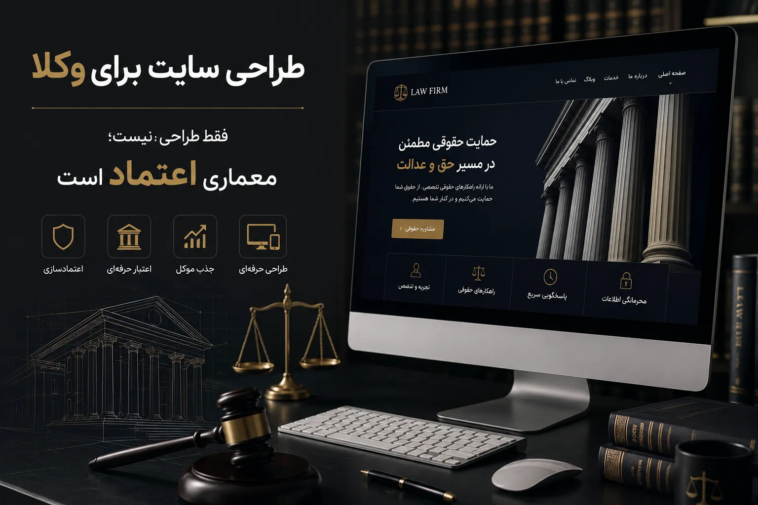 طراحی سایت برای وکلا فقط طراحی نیست؛ معماری اعتماد است