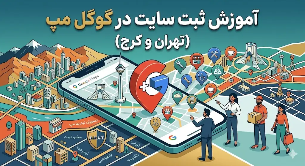 آموزش ثبت سایت در گوگل مپ (تهران و کرج) + رازهای رتبه ۱ سئو محلی