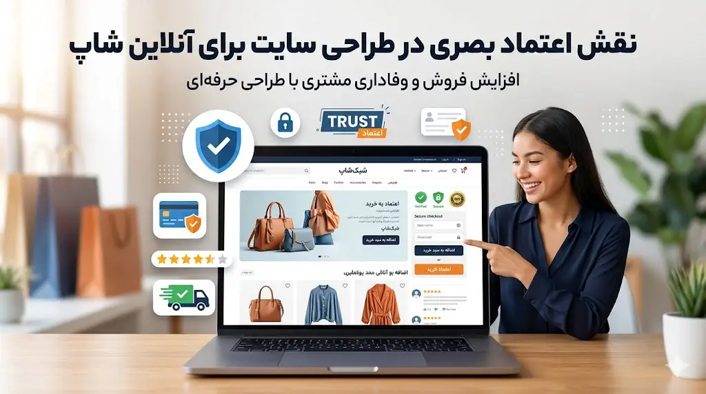 نقش اعتماد بصری در طراحی سایت برای انلاین شاپ