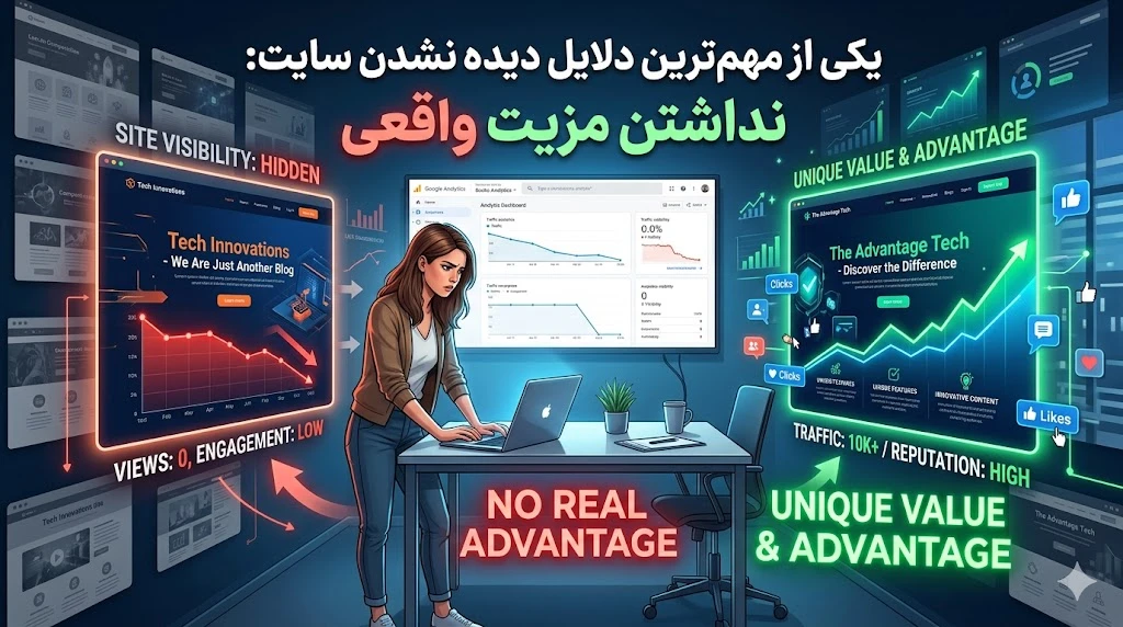 یکی از مهم‌ترین دلایل دیده نشدن سایت: نداشتن مزیت واقعی