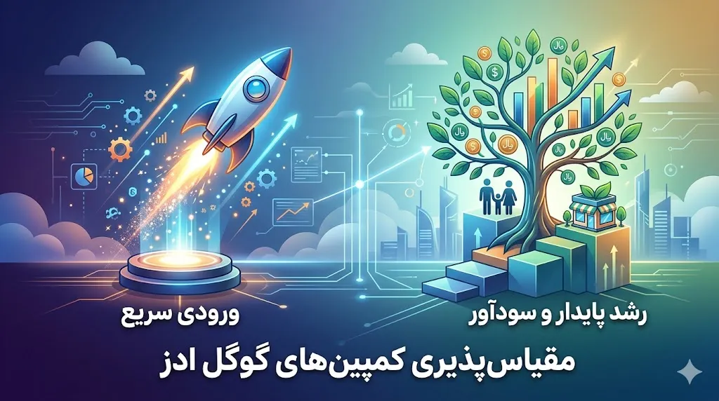 مقیاس‌پذیری کمپین‌های گوگل ادز: از ورودی سریع به رشد پایدار و سودآور