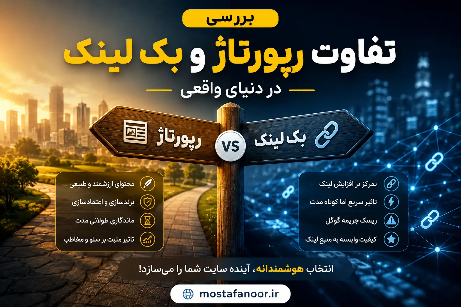 بررسی تفاوت رپورتاژ و بک لینک در دنیای واقعی