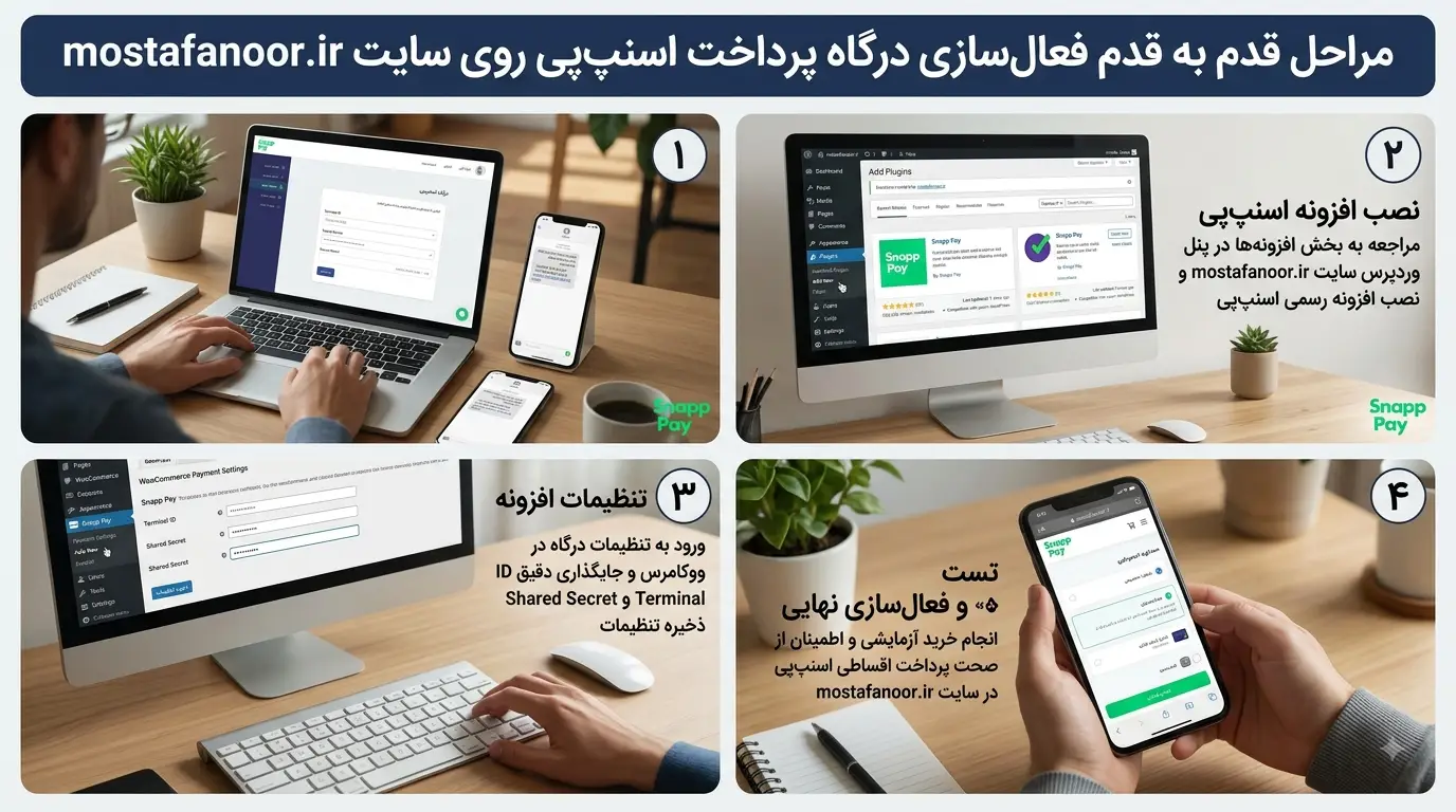 مراحل قدم به قدم فعال‌سازی درگاه پرداخت اسنپ پی روی سایت